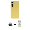 MARSİLYAN™- Galaxy S22 Kılıf Ahenk Serisi - Siyah Mat Seramik Nano Ekran Koruyucu + Kamera Lens Koruma Cam - SF