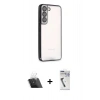 MARSİLYAN™- Galaxy S22 Kılıf Vadi Minimal - Şeffaf Uv Polymer Nano Ekran Koruyucu + Şeffaf Kamera Lens Koruma Cam
