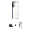MARSİLYAN™- Galaxy S22 Kılıf Vadi Minimal - Şeffaf Uv Polymer Nano Ekran Koruyucu + Şeffaf Kamera Lens Koruma Cam