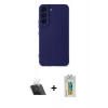 MARSİLYAN™- Galaxy S22 Plus Kılıf Ahenk Serisi - Şeffaf Polymer Nano Ekran Koruyucu + Kamera Lens Koruma Cam - SF