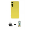 MARSİLYAN™- Galaxy S22 Plus Kılıf Ahenk Serisi - Şeffaf Polymer Nano Ekran Koruyucu + Kamera Lens Koruma Cam - SF