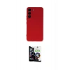 MARSİLYAN™- Galaxy S22 Plus Kılıf Ahenk Serisi - Şeffaf Temperli Cam Ekran Koruyucu