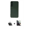 MARSİLYAN™- Galaxy S22 Plus Kılıf Ahenk Serisi - Şeffaf Temperli Cam Ekran Koruyucu + Kamera Lens Koruma Cam - SF