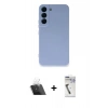 MARSİLYAN™- Galaxy S22 Plus Kılıf Ahenk Serisi - Şeffaf Uv Polymer Nano Ekran Koruyucu + Şeffaf Kamera Lens Koruma Cam
