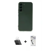 MARSİLYAN™- Galaxy S22 Plus Kılıf Ahenk Serisi - Şeffaf Uv Polymer Nano Ekran Koruyucu + Şeffaf Kamera Lens Koruma Cam