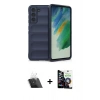 MARSİLYAN™- Galaxy S22 Plus Kılıf Atlas Koleksiyonu - Şeffaf Temperli Cam Ekran Koruyucu + Kamera Lens Koruma Cam - SF