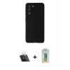 MARSİLYAN™- Galaxy S22 Plus Kılıf Kozmos Yansıma Özel Seri - Şeffaf Polymer Nano Ekran Koruyucu + Şeffaf Kamera Lens Koruma Cam