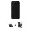 MARSİLYAN™- Galaxy S22 Plus Kılıf Kozmos Yansıma Özel Seri - Şeffaf Temperli Cam Ekran Koruyucu + Kamera Lens Koruma Cam - SF