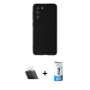 MARSİLYAN™- Galaxy S22 Plus Kılıf Kozmos Yansıma Özel Seri - Siyah 5D Eko Cam Ekran Koruyucu + Kamera Lens Koruma Cam - SF
