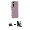 MARSİLYAN™- Galaxy S22 Plus Kılıf Yankı Serisi - Şeffaf Temperli Cam Ekran Koruyucu + Kamera Lens Koruma Cam - SF