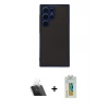 MARSİLYAN™- Galaxy S22 Ultra Kılıf Ahenk Çizgi Serisi - Şeffaf Polymer Nano Ekran Koruyucu + Kamera Lens Koruma Cam - SF