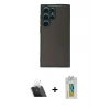 MARSİLYAN™- Galaxy S22 Ultra Kılıf Ahenk Çizgi Serisi - Şeffaf Polymer Nano Ekran Koruyucu + Kamera Lens Koruma Cam - SF