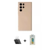 MARSİLYAN™- Galaxy S22 Ultra Kılıf Ahenk Serisi - Şeffaf Polymer Nano Ekran Koruyucu + Kamera Lens Koruma Cam - SF