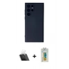 MARSİLYAN™- Galaxy S22 Ultra Kılıf Ahenk Serisi - Şeffaf Polymer Nano Ekran Koruyucu + Kamera Lens Koruma Cam - SF