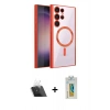 MARSİLYAN™- Galaxy S22 Ultra Kılıf Nova Işık Özel Seri - Şeffaf Polymer Nano Ekran Koruyucu + Şeffaf Kamera Lens Koruma Cam