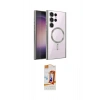 MARSİLYAN™- Galaxy S22 Ultra Kılıf Nova Işık Özel Seri - Siyah AutoKit 5in1 Fiber Polymer Nano Ekran Koruyucu
