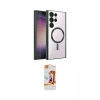MARSİLYAN™- Galaxy S22 Ultra Kılıf Nova Işık Özel Seri - Siyah AutoKit 5in1 Fiber Polymer Nano Ekran Koruyucu