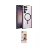 MARSİLYAN™- Galaxy S22 Ultra Kılıf Nova Işık Özel Seri - Siyah AutoKit 5in1 Fiber Polymer Nano Ekran Koruyucu