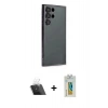 MARSİLYAN™- Galaxy S22 Ultra Kılıf Vadi Minimal - Şeffaf Polymer Nano Ekran Koruyucu + Kamera Lens Koruma Cam - SF