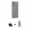 MARSİLYAN™- Galaxy S22 Ultra Kılıf Vadi Minimal - Şeffaf Polymer Nano Ekran Koruyucu + Kamera Lens Koruma Cam - SF