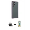 MARSİLYAN™- Galaxy S22 Ultra Kılıf Vadi Minimal - Şeffaf Polymer Nano Ekran Koruyucu + Kamera Lens Koruma Cam - SF