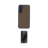 MARSİLYAN™- Galaxy S23 Kılıf Ahenk Çizgi Serisi - Siyah 3D Antistatik Hayalet Cam Ekran Koruyucu