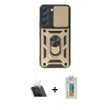 MARSİLYAN™- Galaxy S23 Kılıf Ahenk Klasik - Şeffaf Polymer Nano Ekran Koruyucu + Kamera Lens Koruma Cam - SF