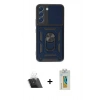MARSİLYAN™- Galaxy S23 Kılıf Ahenk Klasik - Şeffaf Polymer Nano Ekran Koruyucu + Kamera Lens Koruma Cam - SF