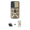 MARSİLYAN™- Galaxy S23 Kılıf Ahenk Klasik - Siyah Mat Seramik Nano Ekran Koruyucu + Kamera Lens Koruma Cam - SF