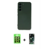MARSİLYAN™- Galaxy S23 Kılıf Ahenk Serisi - Şeffaf 360 Full Body Arka Koruyucu + Raze Metal Kamera Lens - MR