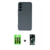 MARSİLYAN™- Galaxy S23 Kılıf Ahenk Serisi - Şeffaf 360 Full Body Arka Koruyucu + Raze Metal Kamera Lens - MR