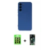 MARSİLYAN™- Galaxy S23 Kılıf Ahenk Serisi - Şeffaf 360 Full Body Arka Koruyucu + Raze Metal Kamera Lens - MR