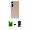 MARSİLYAN™- Galaxy S23 Kılıf Ahenk Serisi - Şeffaf 360 Full Body Arka Koruyucu + Raze Metal Kamera Lens - MR