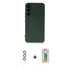 MARSİLYAN™- Galaxy S23 Kılıf Ahenk Serisi - Şeffaf Polymer Nano Ekran Koruyucu + Metal Kamera Lens - KI