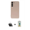 MARSİLYAN™- Galaxy S23 Kılıf Ahenk Serisi - Şeffaf Polymer Nano Ekran Koruyucu + Kamera Lens Koruma Cam - SF