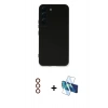 MARSİLYAN™- Galaxy S23 Kılıf Ahenk Serisi - Siyah 3D Antistatik Seramik Nano Ekran Koruyucu + Metal Kamera Lens - KI