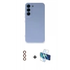 MARSİLYAN™- Galaxy S23 Kılıf Ahenk Serisi - Siyah 3D Antistatik Seramik Nano Ekran Koruyucu + Metal Kamera Lens - KI