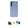 MARSİLYAN™- Galaxy S23 Kılıf Ahenk Serisi - Siyah 3D Antistatik Seramik Nano Ekran Koruyucu + Kamera Lens Koruma Cam - SF