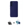 MARSİLYAN™- Galaxy S23 Kılıf Ahenk Serisi - Siyah 3D Antistatik Seramik Nano Ekran Koruyucu + Kamera Lens Koruma Cam - SF