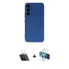 MARSİLYAN™- Galaxy S23 Kılıf Ahenk Serisi - Siyah 3D Antistatik Seramik Nano Ekran Koruyucu + Kamera Lens Koruma Cam - SF