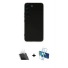 MARSİLYAN™- Galaxy S23 Kılıf Ahenk Serisi - Siyah 3D Antistatik Seramik Nano Ekran Koruyucu + Kamera Lens Koruma Cam - SF