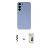 MARSİLYAN™- Galaxy S23 Kılıf Ahenk Serisi - Siyah 6D Mat Seramik Hayalet Nano Ekran Koruyucu + Metal Kamera Lens - KI