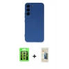 MARSİLYAN™- Galaxy S23 Kılıf Ahenk Serisi - Siyah 6D Mat Seramik Hayalet Nano Ekran Koruyucu + Raze Metal Kamera Lens - YL