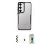 MARSİLYAN™- Galaxy S23 Kılıf Akış Çizgi Koleksiyonu - Şeffaf Polymer Nano Ekran Koruyucu + Metal Kamera Lens - KI