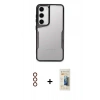 MARSİLYAN™- Galaxy S23 Kılıf Akış Çizgi Koleksiyonu - Siyah 6D Mat Seramik Hayalet Nano Ekran Koruyucu + Metal Kamera Lens - KI