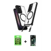 MARSİLYAN™- Galaxy S23 Kılıf Atlas Doku Koleksiyonu - Şeffaf 360 Full Body Arka Koruyucu + Raze Metal Kamera Lens - GS