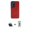 MARSİLYAN™- Galaxy S23 Kılıf Doruk Asil Koleksiyonu - Şeffaf Polymer Nano Ekran Koruyucu + Kamera Lens Koruma Cam - SF