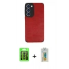 MARSİLYAN™- Galaxy S23 Kılıf Doruk Asil Koleksiyonu - Şeffaf Polymer Nano Ekran Koruyucu + Raze Metal Kamera Lens - SH