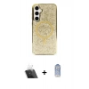 MARSİLYAN™- Galaxy S23 Kılıf Eksen Çizgi - Siyah Joko Magic 5D Cam + Kamera Lens Koruma Cam - SF