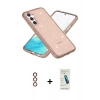 MARSİLYAN™- Galaxy S23 Kılıf Nova Asil Prime - Şeffaf Pasifik Cam Ekran Koruyucu + Metal Kamera Lens - KI